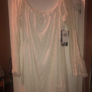 Off the shoulder long sleeve dress